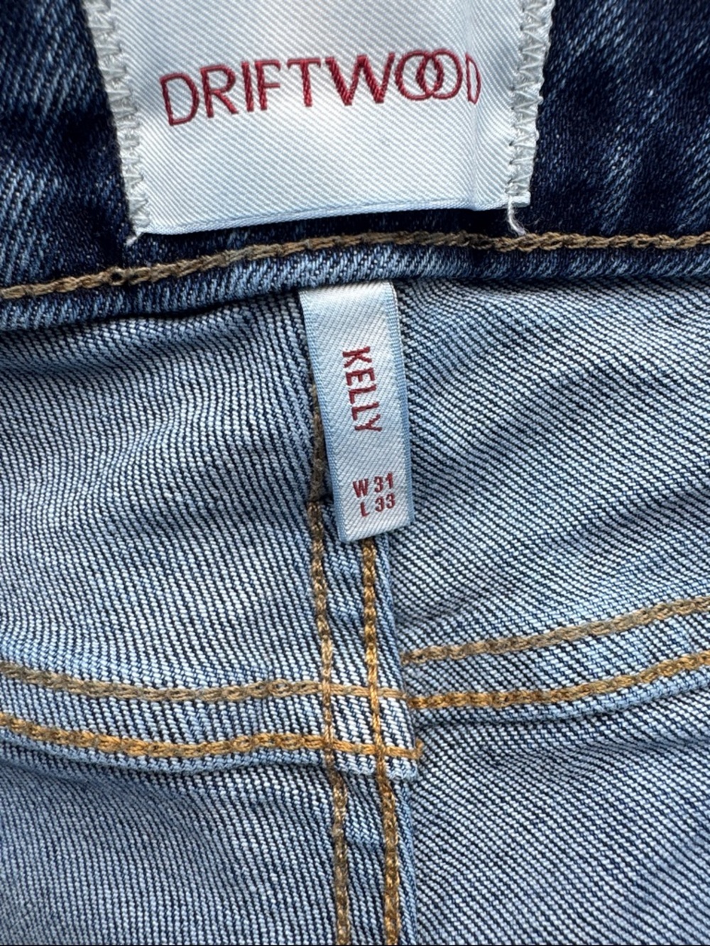 DRIFTWOOD Kelly Blue Embroidered Flare Jeans Size 31 x 32 Bootcut - Picture 7 of 12